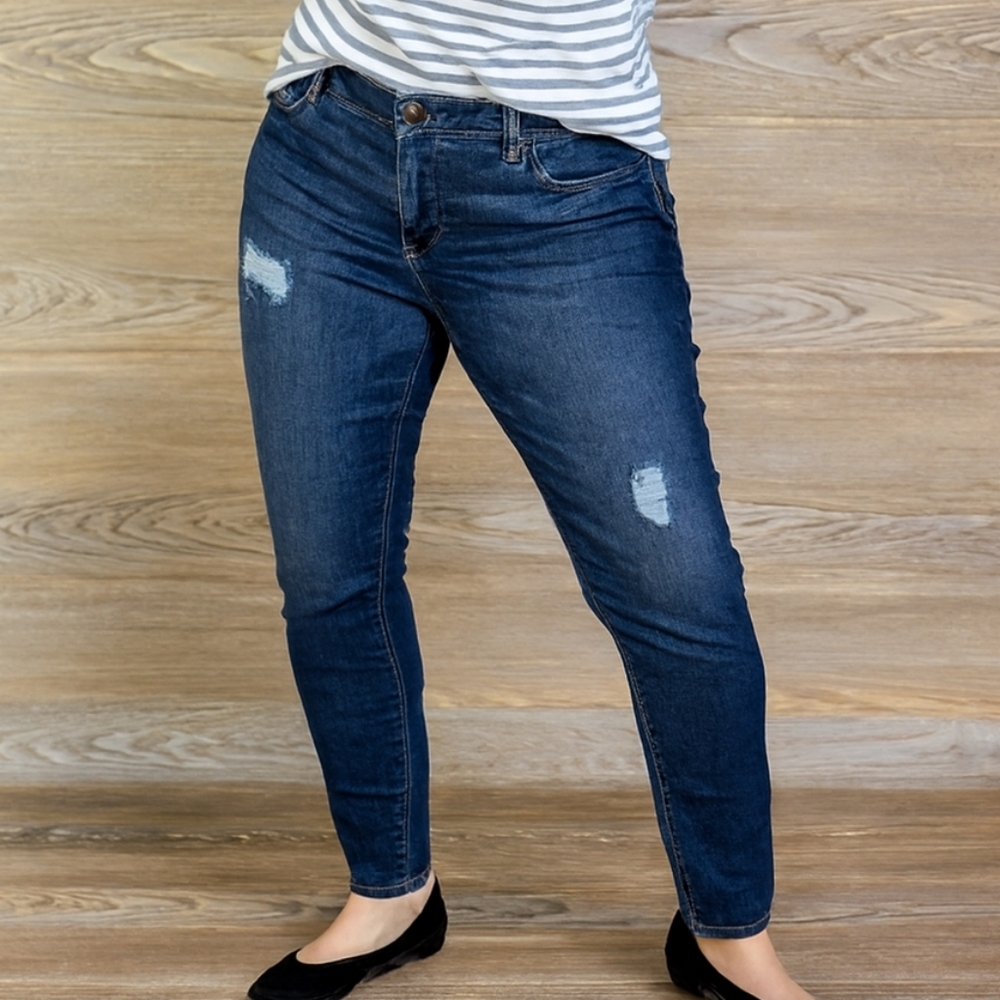 7 For All Mankind Jeans Ankle Gwenevere Women's Size 25 blue